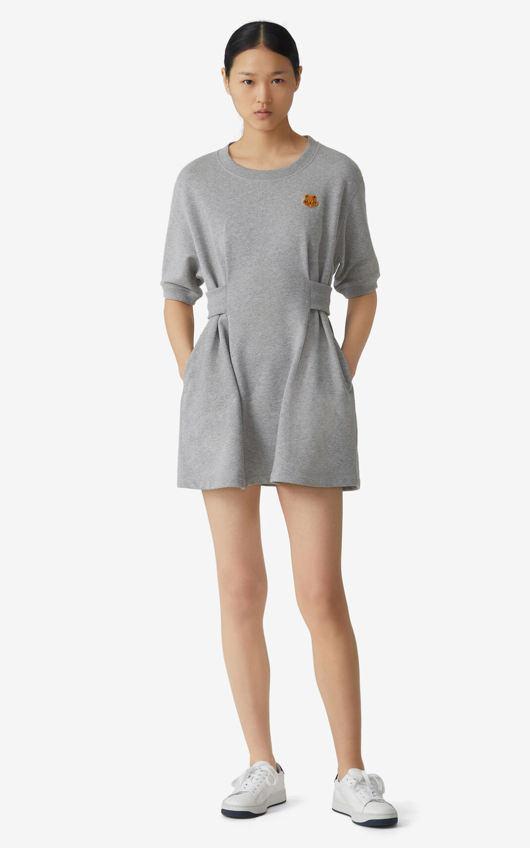 Kenzo Tiger Crest Sweatshirt Vestidos Mujer Gris | 5398027-IG